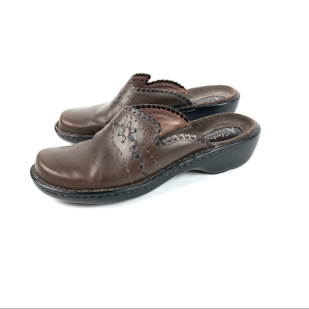 Clark’s Artisan Brown Leather Clogs